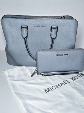 Michael Kors Savannah Saffiano Leather Large Satchel & Matching Wallet